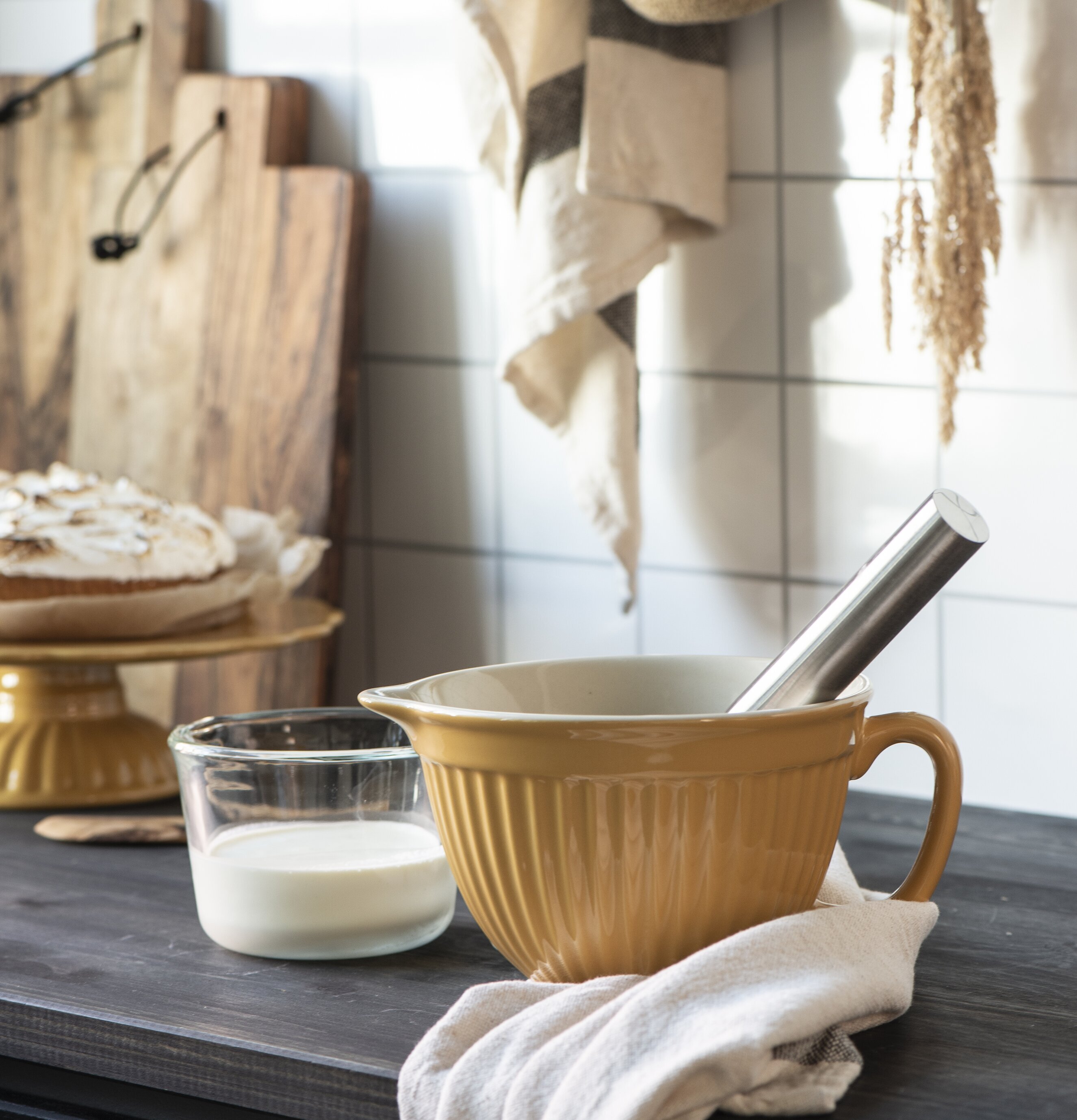 Vispskål Mynte Mustard från IB Laursen i hemtrevligt kök