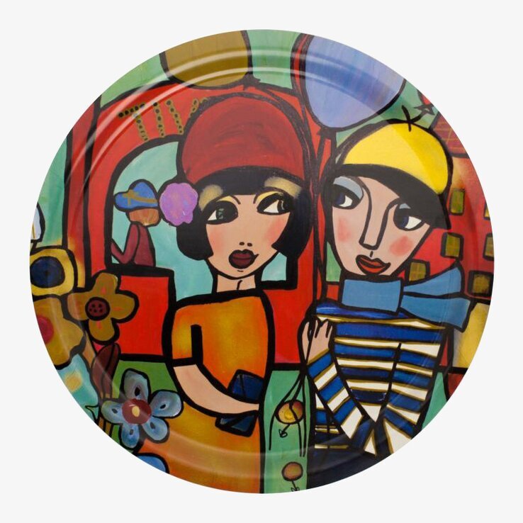 Signerad Bricka Innan Kyssen, stor från Dixie, dekorativ