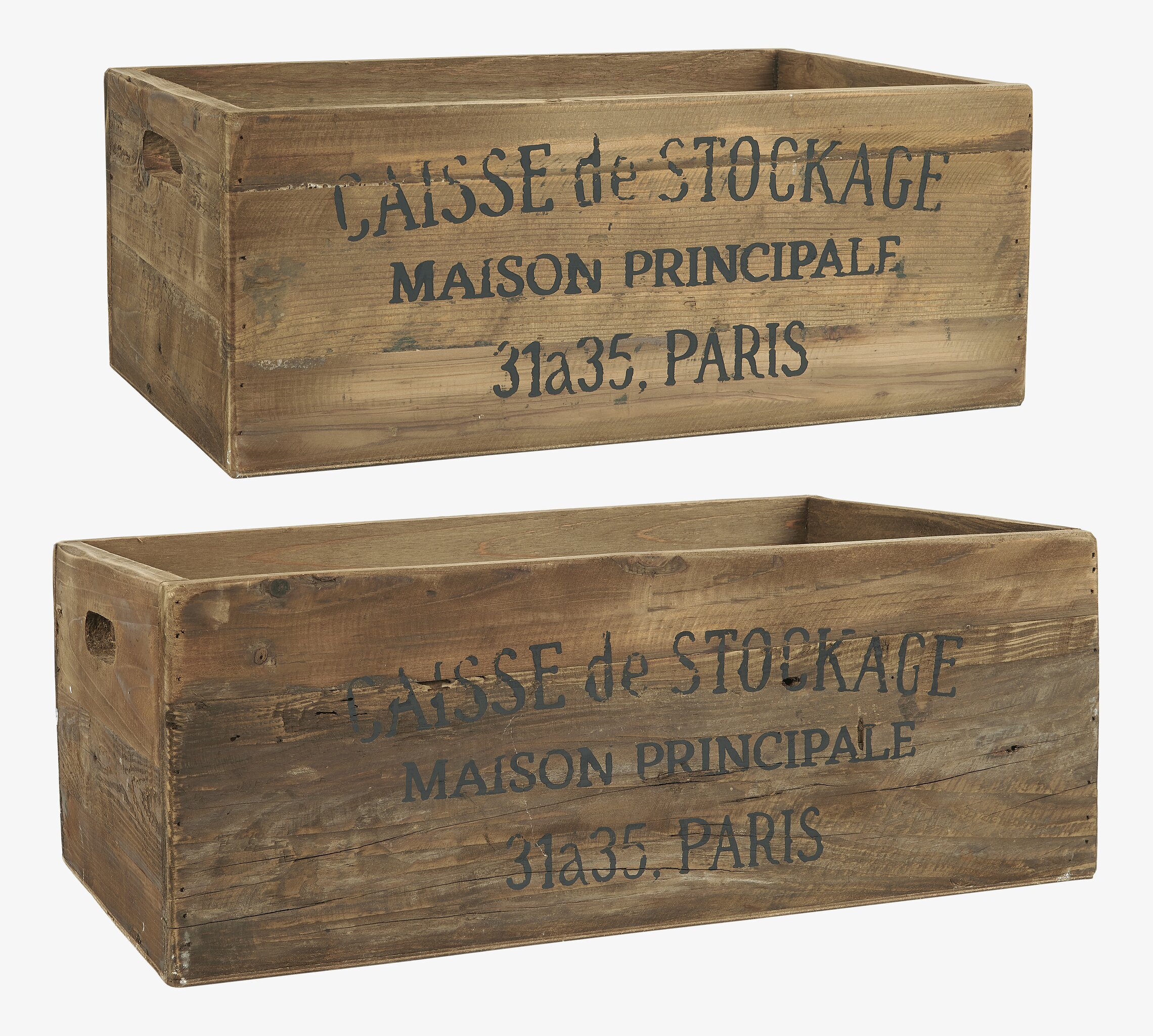 Trälåda CAISSE de STOCKAGE från IB Laursen med vintage-stil