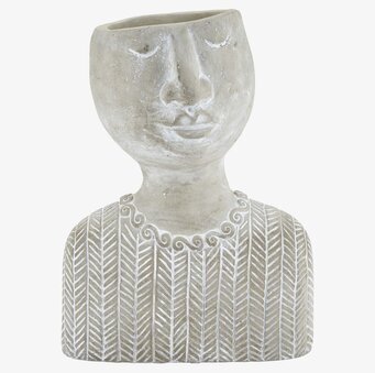 Blomkruka Ansikte Grå Bahne Krukor Örtkrukor Glaskrukor