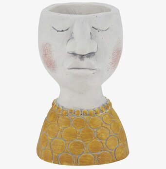 Blomkruka Ansikte Gul från Bahne i keramik med unik design