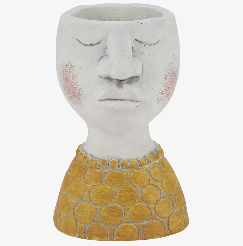 Blomkruka Ansikte Gul från Bahne i keramik med unik design