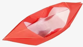 Origami Flytande från Worldwide co, röd båtformad origami