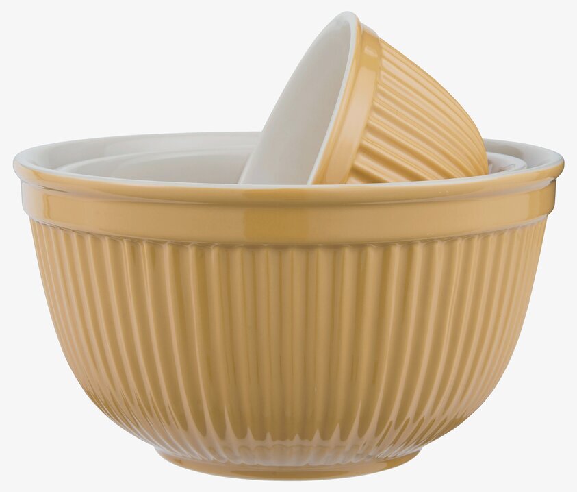 Skålset Mynte Mustard från IB Laursen i senapsgul keramik