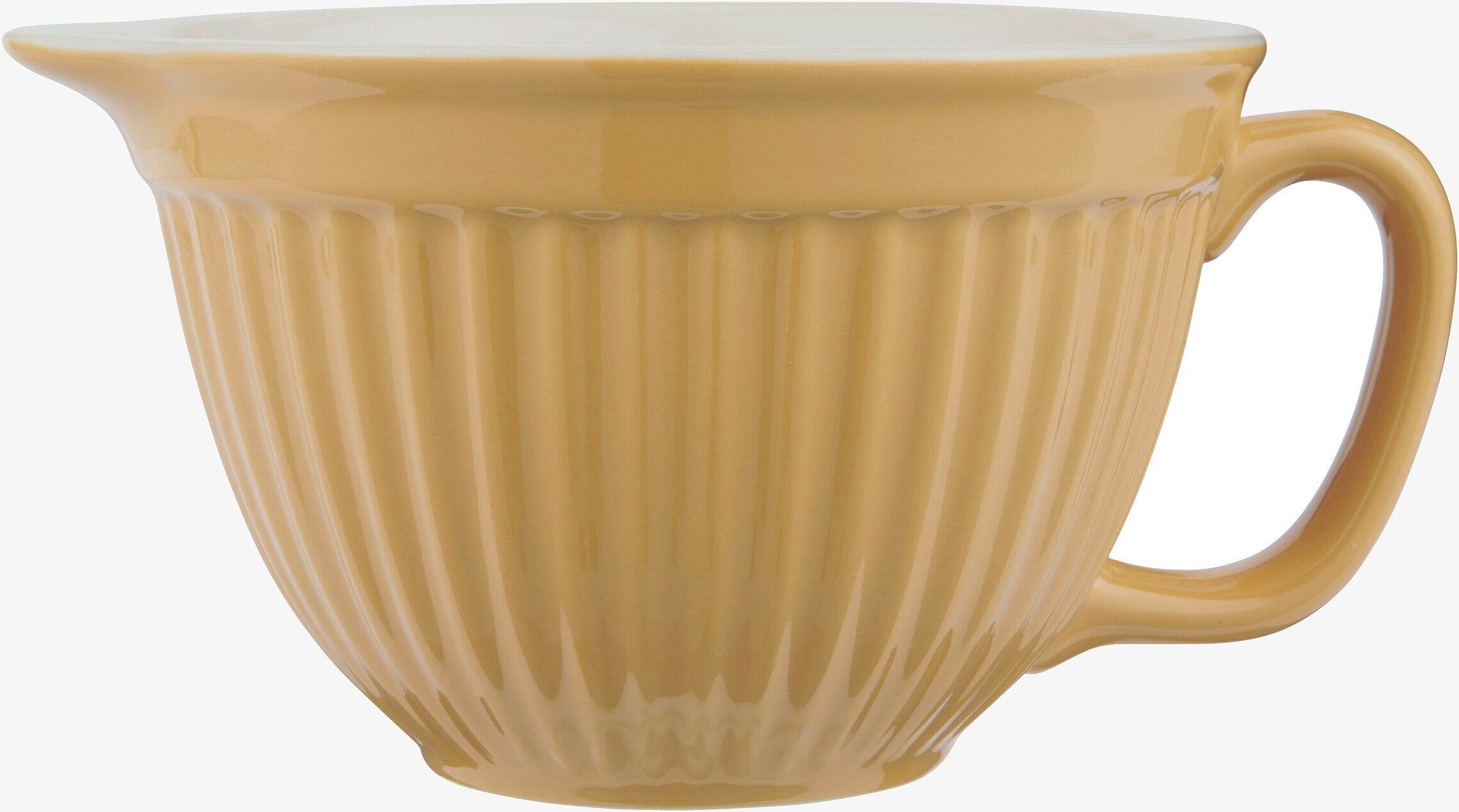 Vispskål Mynte Mustard från IB Laursen i senapsgul keramik