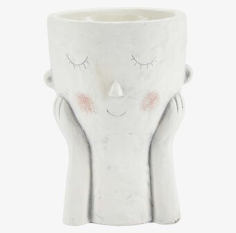Blomkruka Ansikte Vit från Bahne med uttrycksfull design