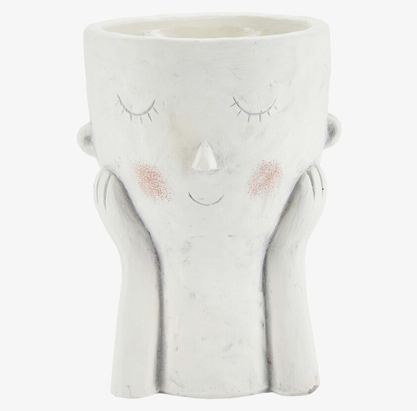 Blomkruka Ansikte Vit från Bahne med uttrycksfull design