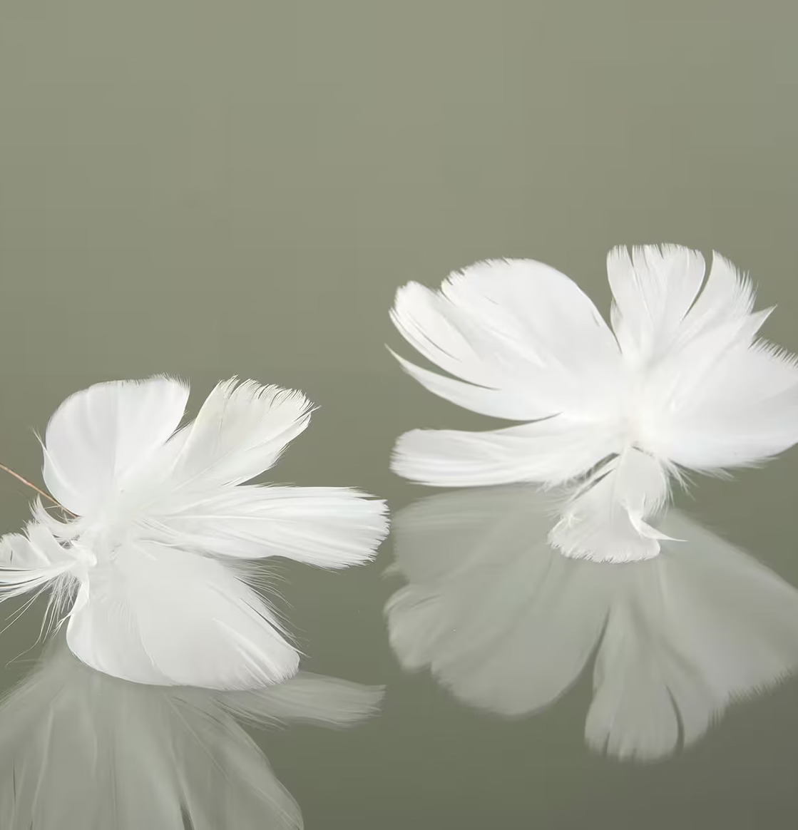 Fjäder/Tråd Blom Vit från A Lot Decoration i vit fjäder