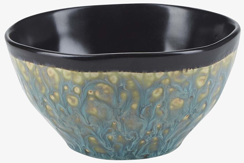 Skål Spot Green från Bahne med unikt mönster och färgspel