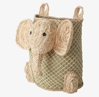 Förvaringskorg Vägg Elefant från Rice i naturmaterial