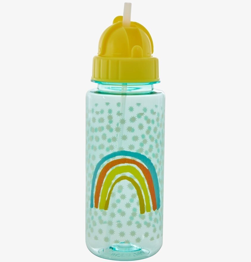 Dryckesflaska Rainbow & Stars Print från Rice med sugrör