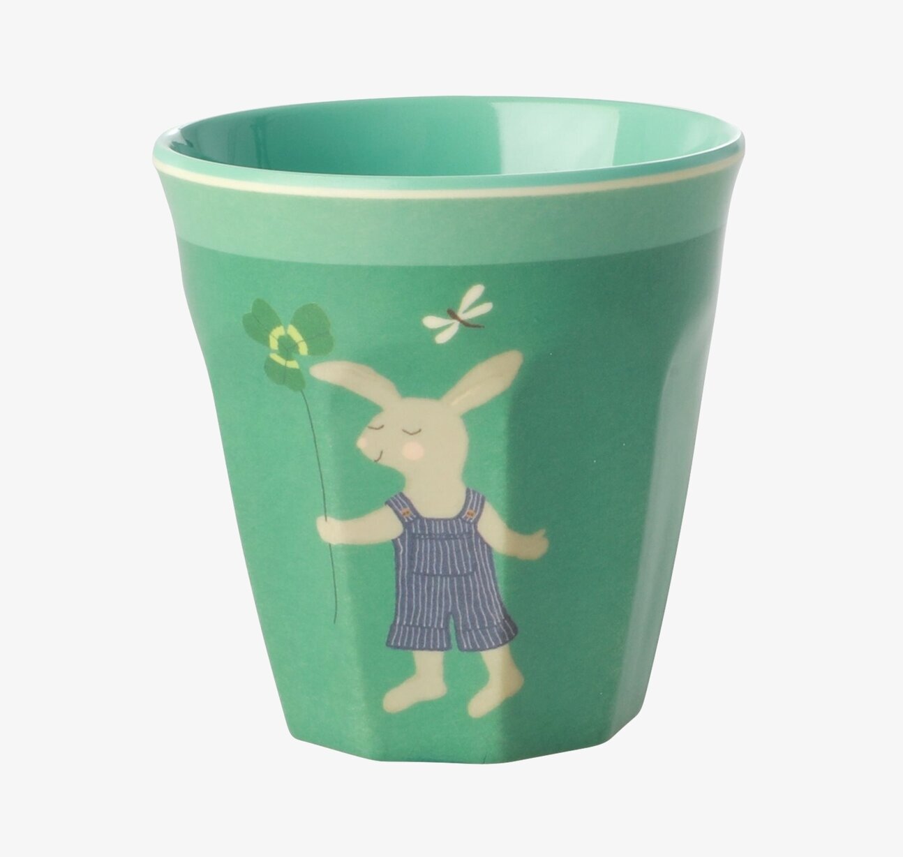 Liten Mugg Green Bunny Print från Rice med kanindesign