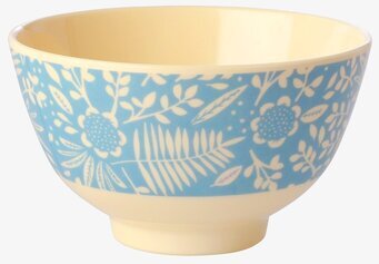 Liten Skål Blue Fern & Flower Print från Rice, melamin