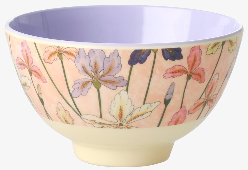 Liten Skål Iris Print från Rice med färgglatt blommönster