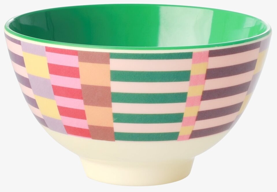 Liten Skål Summer Stripes Print från Rice med färgglada ränder