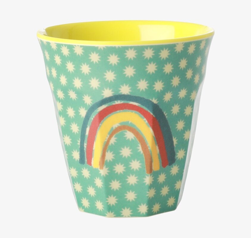 Mugg Rainbow & Stars Print från Rice med färgglatt mönster