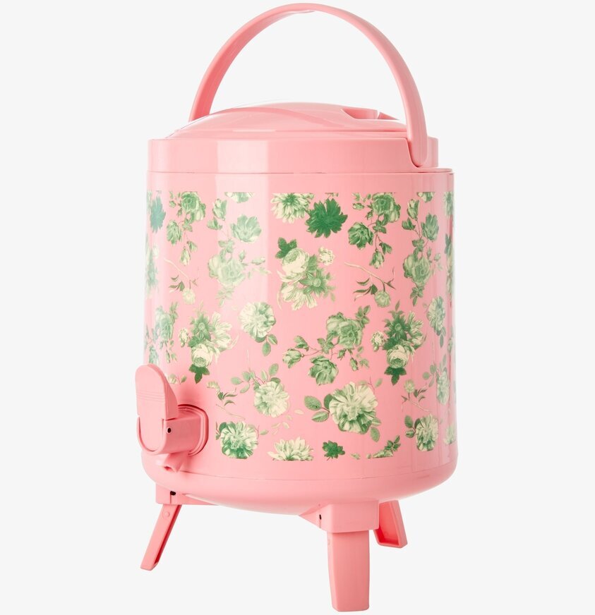 Cooler Tank Pink Green Rose Print från Rice med blommönster