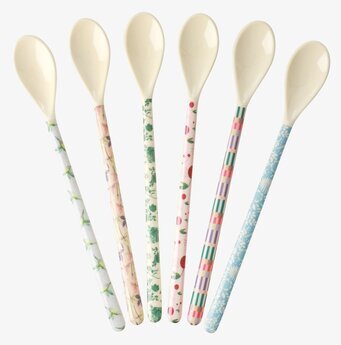 Långa Skedar - Let´s Summer från Rice, färgglada mönster