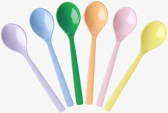 Korta Skedar - Let´s Summer Colors från Rice i olika färger