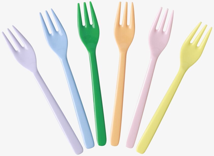 Tårtgaffel - Let´s Summer Colors från Rice i färgglada toner