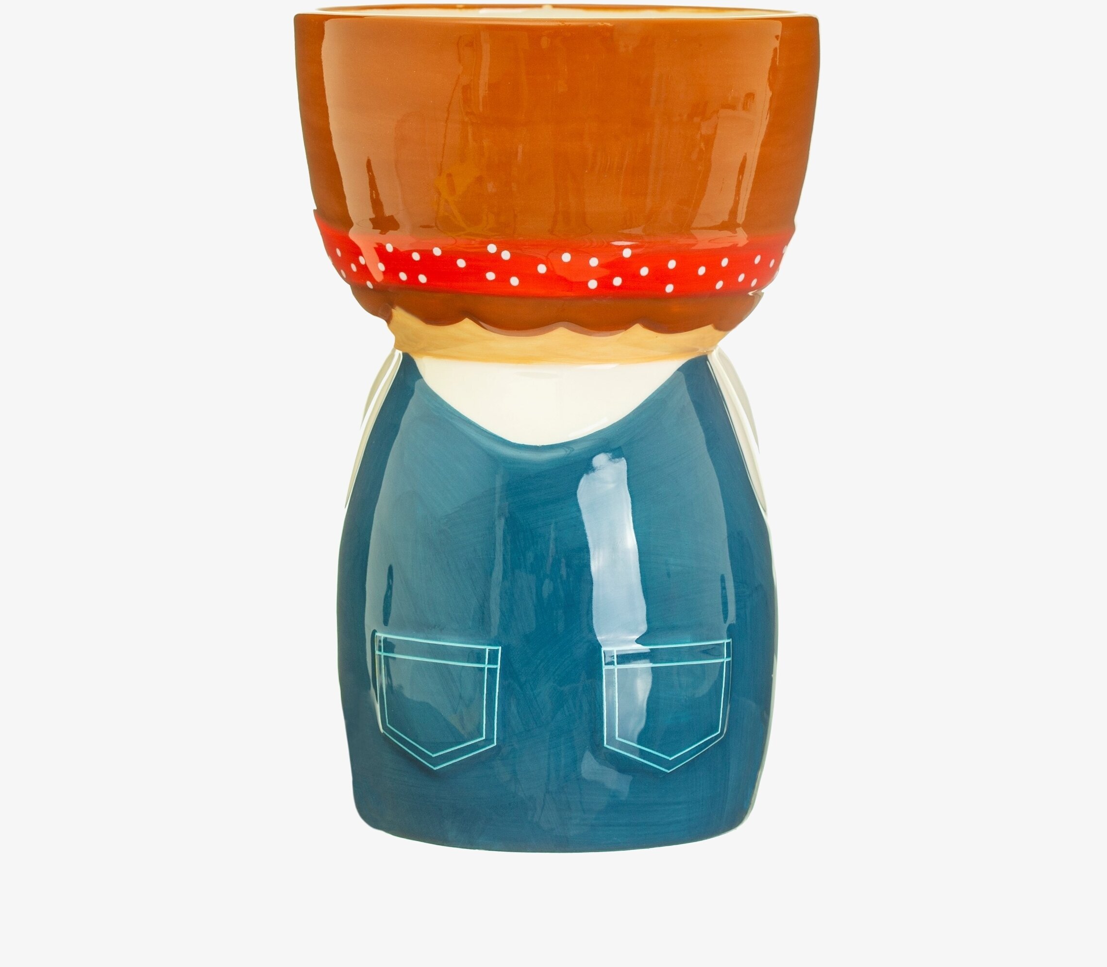 Kruka Libby från Sass & Belle i form av en person i bondkläder