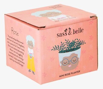 Kruka Mini Rose från Sass & Belle i pastellfärgad kartong