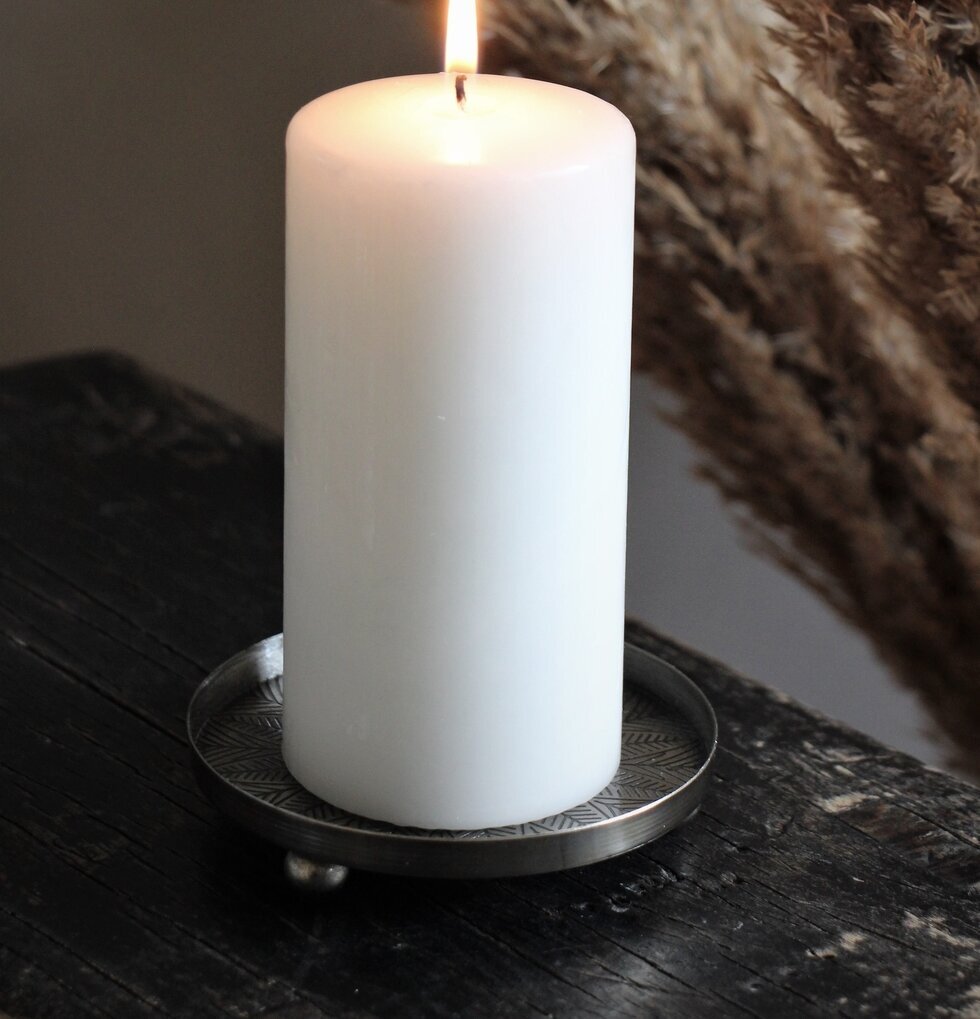 Metallfat Mandala Antik Silver Ø 10 cm från Majas Cottage