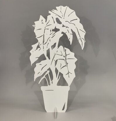 #ÄlskaPlåt Skelettblomma Vit från Älskaplåt i vit plåt