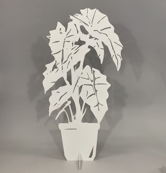 #ÄlskaPlåt Skelettblomma Vit från Älskaplåt i vit plåt