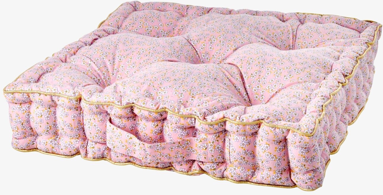 Golvkudde Flower Print från Rice med blommigt mönster