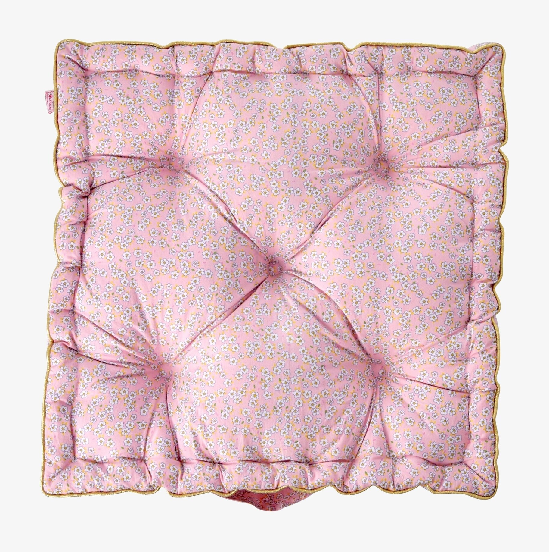 Golvkudde Flower Print från Rice med blommigt mönster