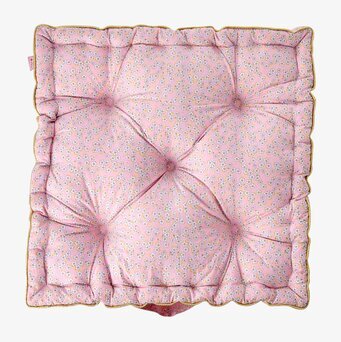 Golvkudde Flower Print från Rice med blommigt mönster