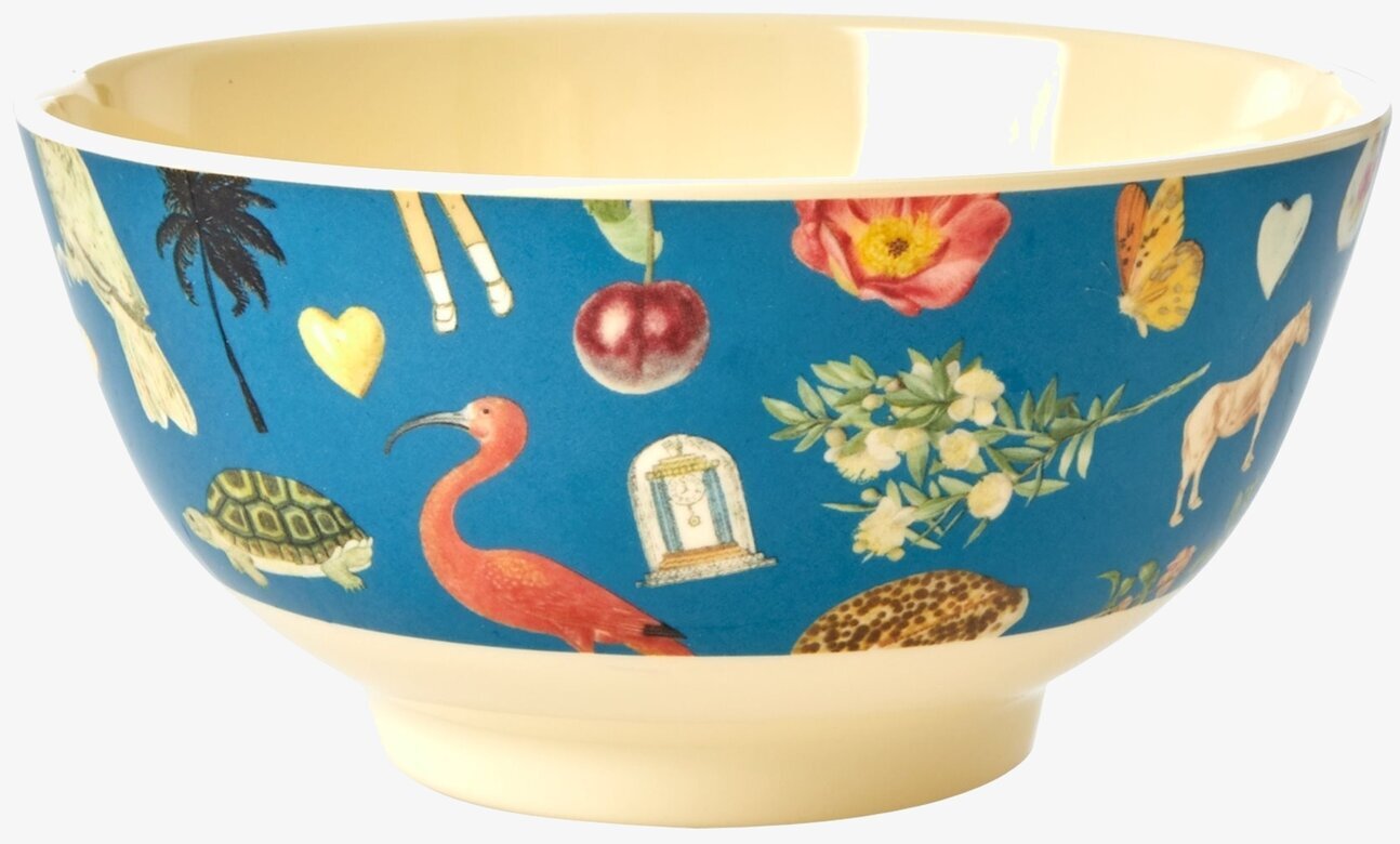 Skål Blue Art Print från Rice med färgstarkt konsttryck