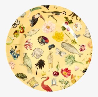 Tallrik Creme Art Print från Rice med färgglada illustrationer