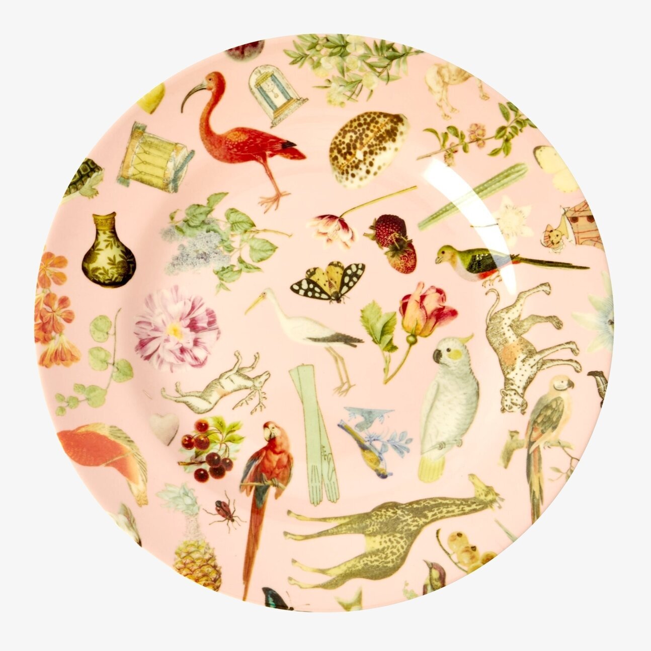 Assiett Pink Art Print från Rice med färgglada motiv