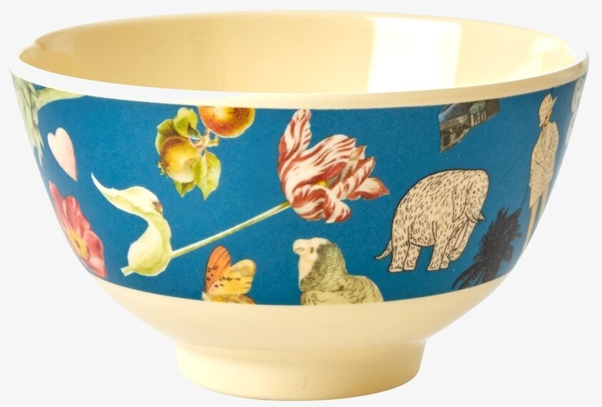 Liten Skål Blue Art Print från Rice med färgglada motiv