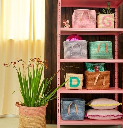 Förvaringskorg Soft Lavender från Rice i inbjudande miljö