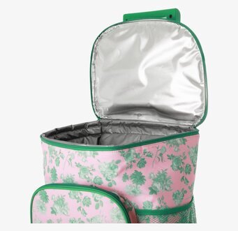 Dragbar Kylväska från Rice med blommigt mönster och hjul