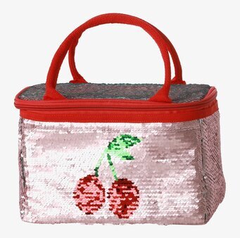 Kylväska Cherry Print från Rice med körsbär och paljetter