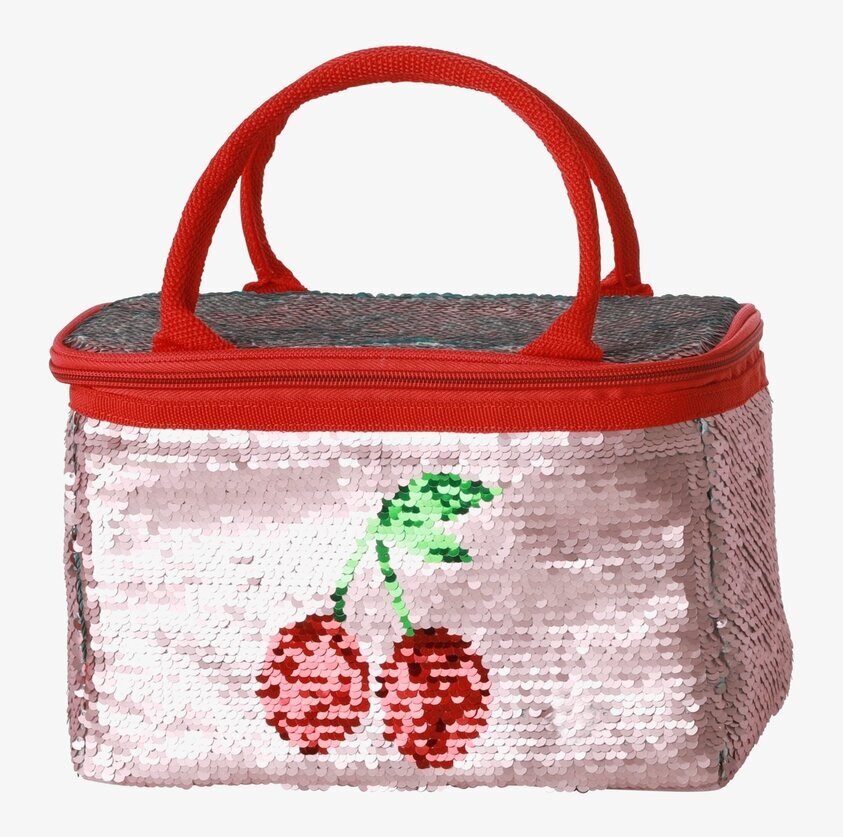 Kylväska Cherry Print från Rice med körsbär och paljetter