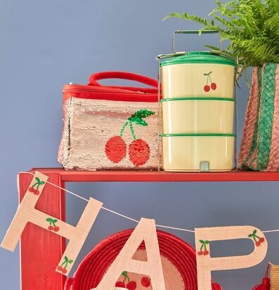 Kylväska Cherry Print från Rice med körsbärsmönster