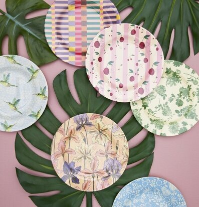 Assiett Hummingbird Print från Rice med kolibrimotiv