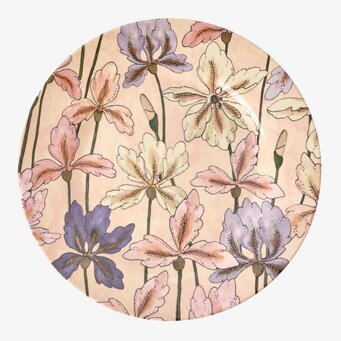 Assiett Iris Print från Rice med färgstarkt blommönster