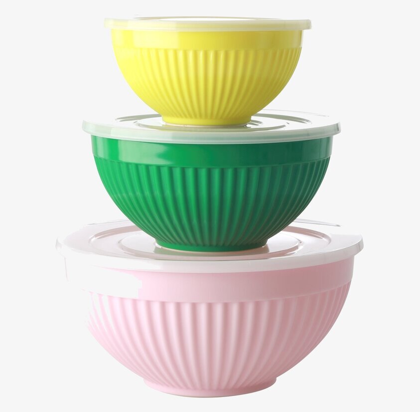 Skålar Melamin 3-Pack från Rice i olika färger och storlekar