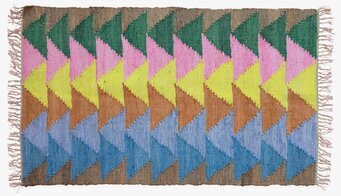 Bomullsmatta Let´s Summer från Rice med färgglada trianglar