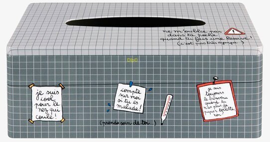 Ansiktsservetter i avlång box från Annat med lekfull design