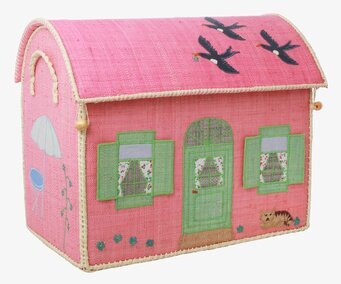 Förvaringskorg House Medium från Rice i färggrann husdesign