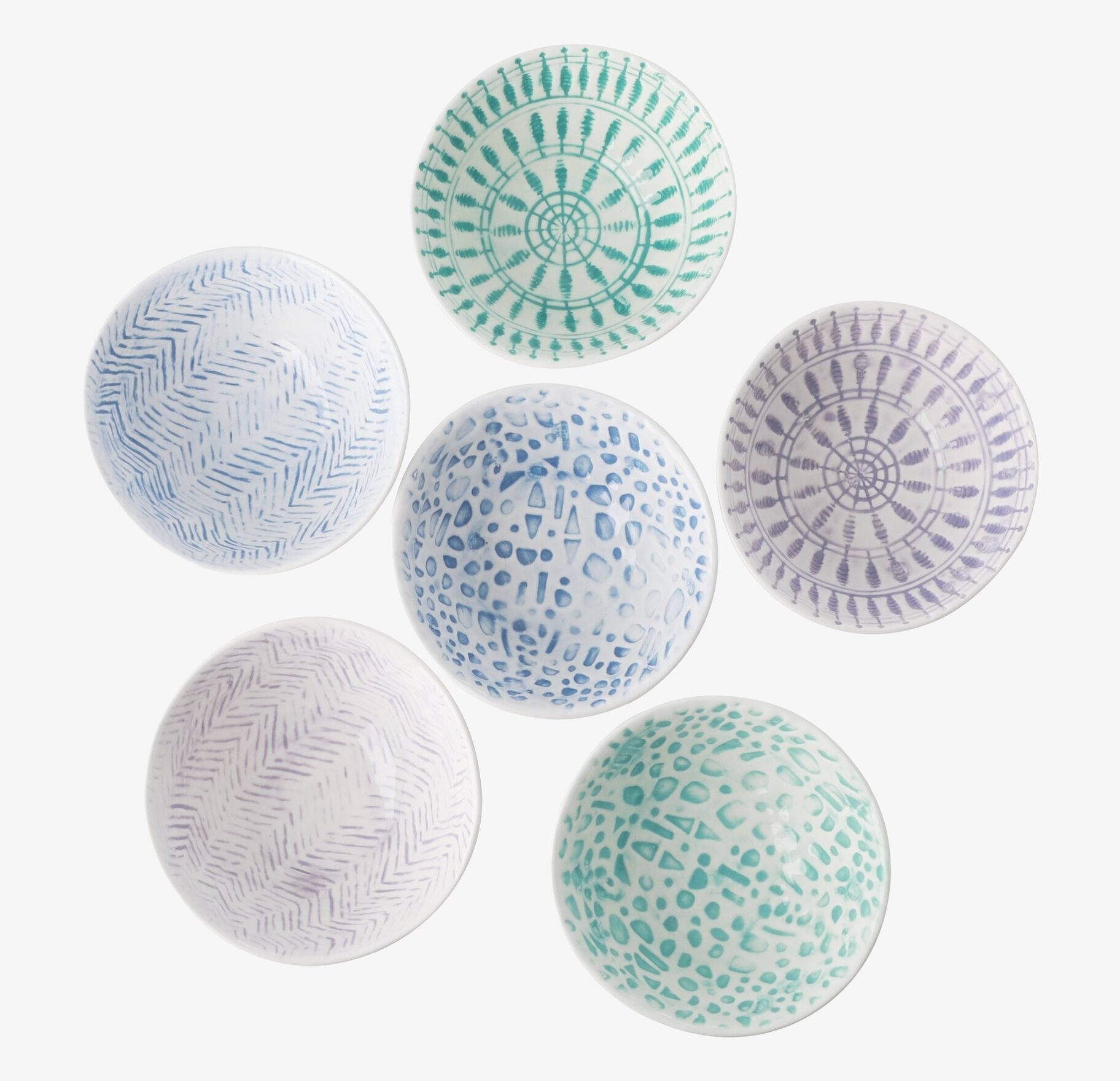 Dippskål Keramik från Rice med färgglada och unika mönster