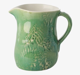 Kanna Keramik Embossed Flowers Green Medium från Rice