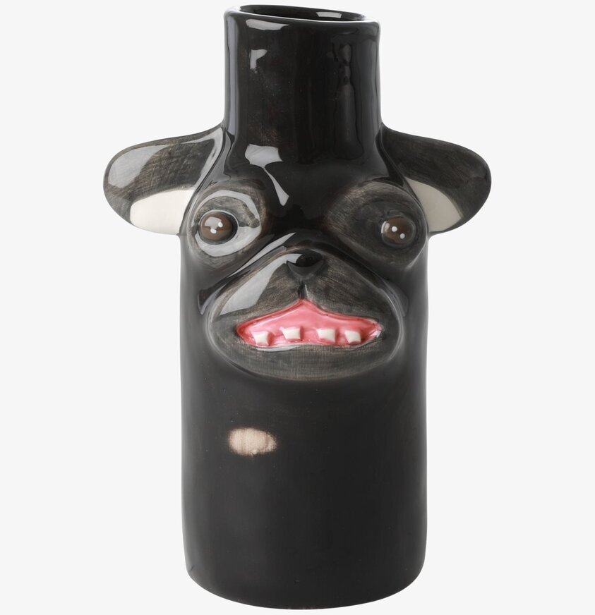 Vas Otto Dog Shape Small från Rice i form av ett hundhuvud
